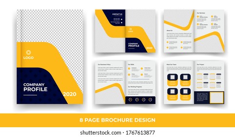 8 Pages Creative Business Brochure design. 