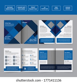 8 Pages Creative Business Brochure with modern abstract design.