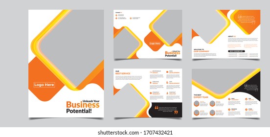 8 Pages Creative multipurpose Brochure template design with A4 Page Easy to edit magazine cover page design Use for marketing, print, annual report and business presentations and Multipurpose