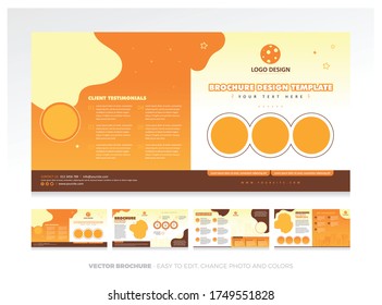 8 Pages Creative Square Vector Brochure with modern trendy abstract design template with cover back and inside pages. Use for marketing, print, annual report, business presentations and Multi Purpose.