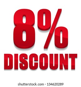 8 percent discount digits