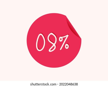 pegatina del 8%, imagen del 8%