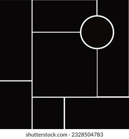 8 photo collage template. vector illustration, new collections