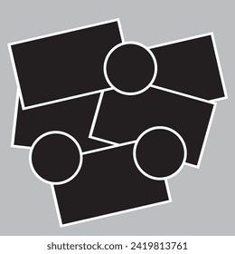 plantilla de collage de fotos 8. ilustración vectorial, nuevas colecciones