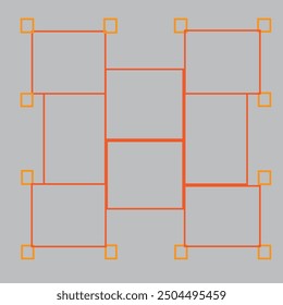 8 photo collage template. vector illustration, new collections
