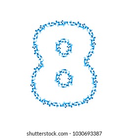 8 Pixel Letter Logo Icon Design