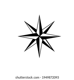 8 point star icon. Clipart image isolated on white background