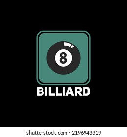 8 POOL BALL Billiard vector logo design, suitable use for symbol, icon, or element design to describe pool