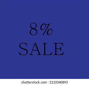 8% Sale vector art and illustration
