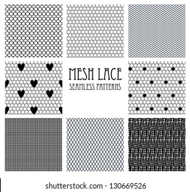 8 Seamless Mesh Lace Patterns.