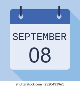 Calendario del 8 de septiembre, Calendario de vectores.