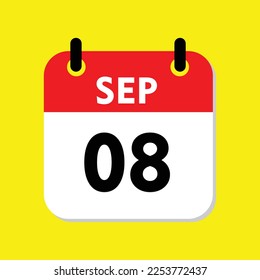 8 September icon with yellow background