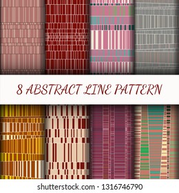 8 Set Abstract Line Art Pattern
