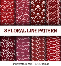 8 Set Abstract Line Art Pattern