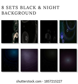8 sets de fondo del cielo nocturno 