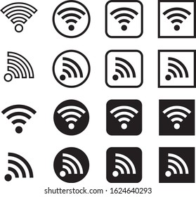 8 sets of wi-fi icons