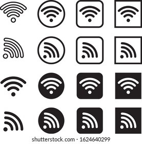 8 sets of wi-fi icons