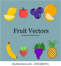 8 schlichte, aber köstliche Obst-Vektorgrafiken 