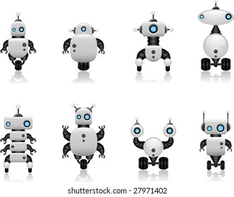 8 smart robot set