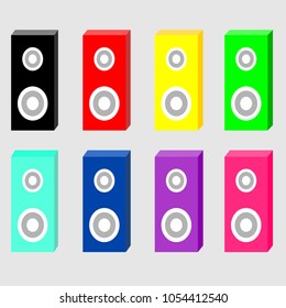 8 speaker gray background icon Movable