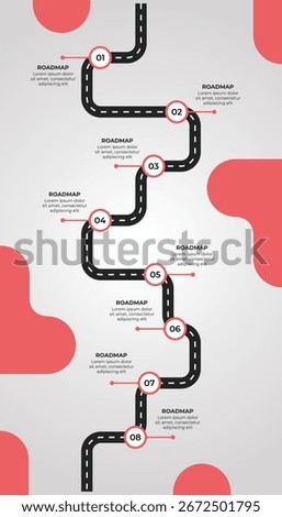 8 stages timeline journey map infographic design
