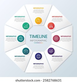 8 Step Timeline Infographic Template