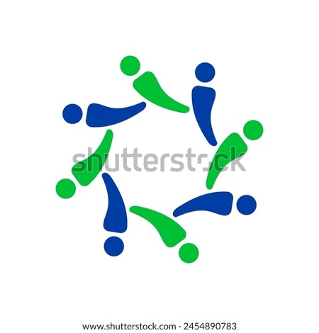 8 togetherness union logo vector