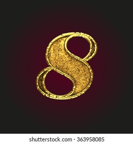 8 vector golden letter