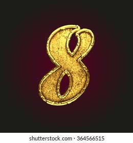 8 vector golden letter