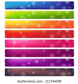 8 Banners De Sitios Web, Aislados En Fondo Blanco, Ilustración De Vectores