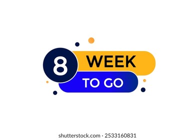 8 week to go, icon, stile, timer, countdown, clock, time,  background, template, 8 week to go countdown, sticker, left banner, business, sale, label button
