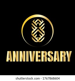 8 year anniversary celebration, vector design for celebrations, invitation cards and greeting cards