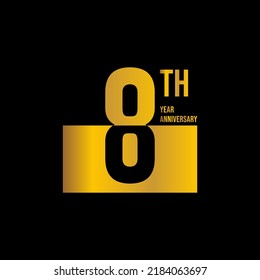 8 year anniversary design template. vector template illustration