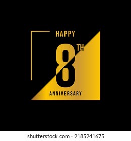 8 year anniversary design template. vector template illustration