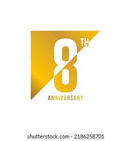8 year anniversary design template. vector template illustration