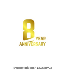 8 Year Anniversary Logo Vector Template Design Illustration