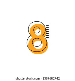 8 Year Anniversary Vector Template Design Illustration