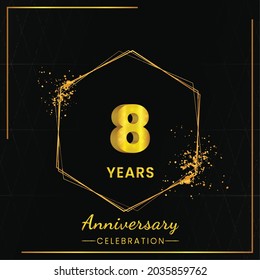 8 years Anniversary Celebration Design, Vector illustration design.
