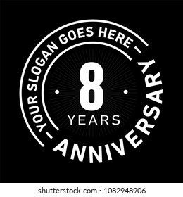 8 years anniversary logo template. Vector and illustration.