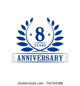 8 years anniversary logo template.
