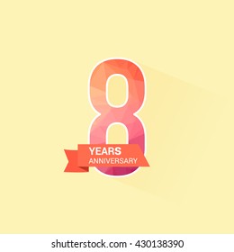 8 Years Anniversary with Low Poly Design