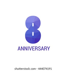 8 Years Anniversary with Low Poly Design