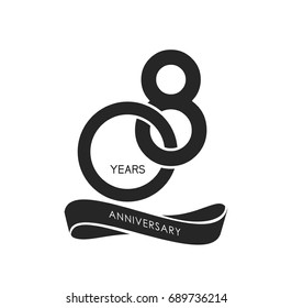 8 Years Anniversary Pictogram Vector Icon Stock Vector (Royalty Free ...