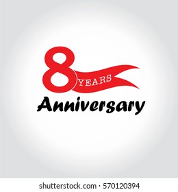 8  years  anniversary.vector illustration.eps10.