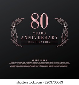 80-jährige Feier 3D-Vektorgrafik