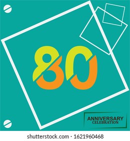 80 anniversary celebration vector concept template design