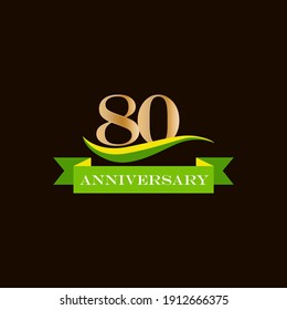 80 Jubiläumsfeier, Vektorgrafik-Design