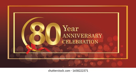 80 Jubiläum Logo-Vektorillustration Vorlage. Design für Banner, Grußkarten oder Print.