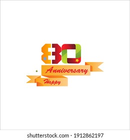 80 anniversary logotype template design for banner, poster, card vector illustrator