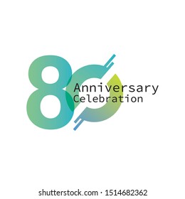 80 anniversary vector concept template design